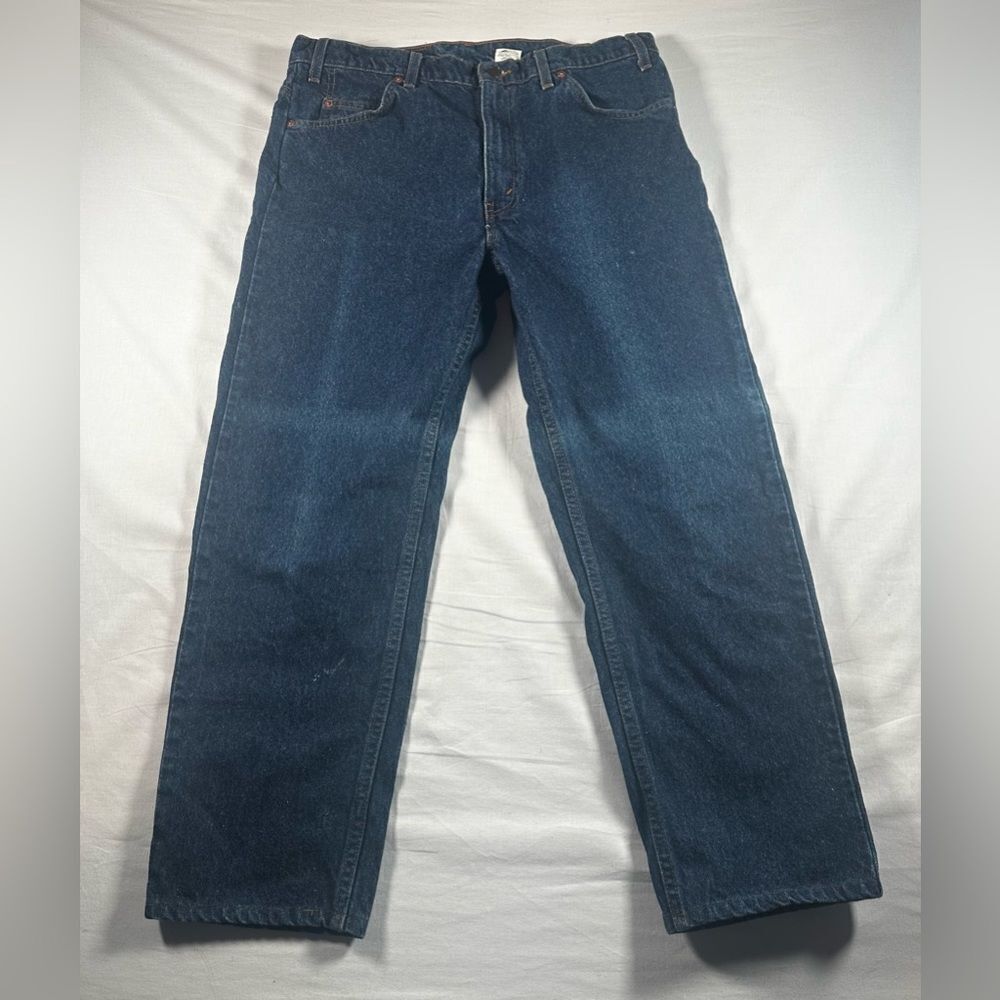 Vintage 90s Levis 505 Jeans Mens 36x29 Denim Blue Logo Medium Wash Straight Leg